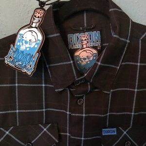 Black and Light Blue DIXXON Flannel LT Cyanide